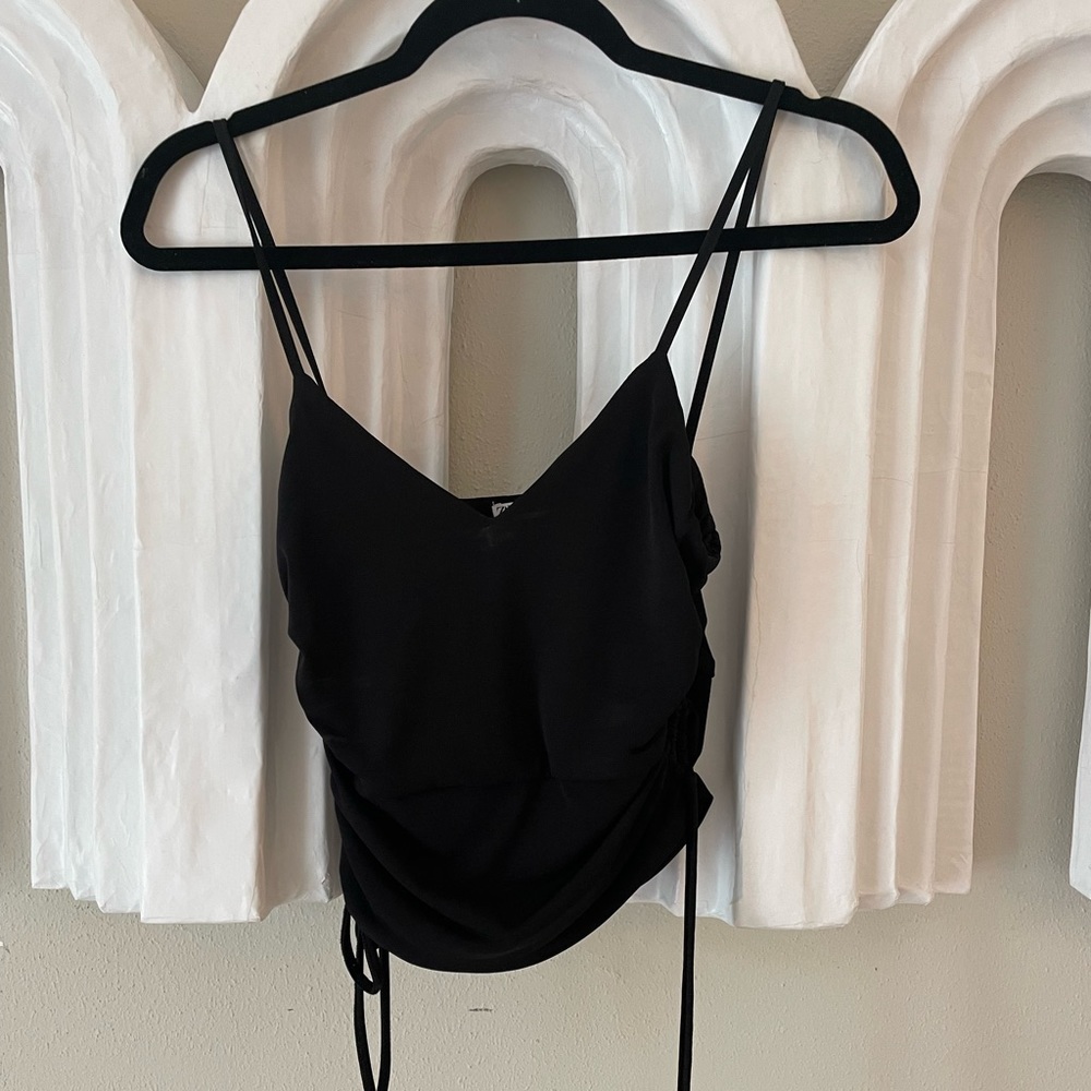 Black Zara cropped tank